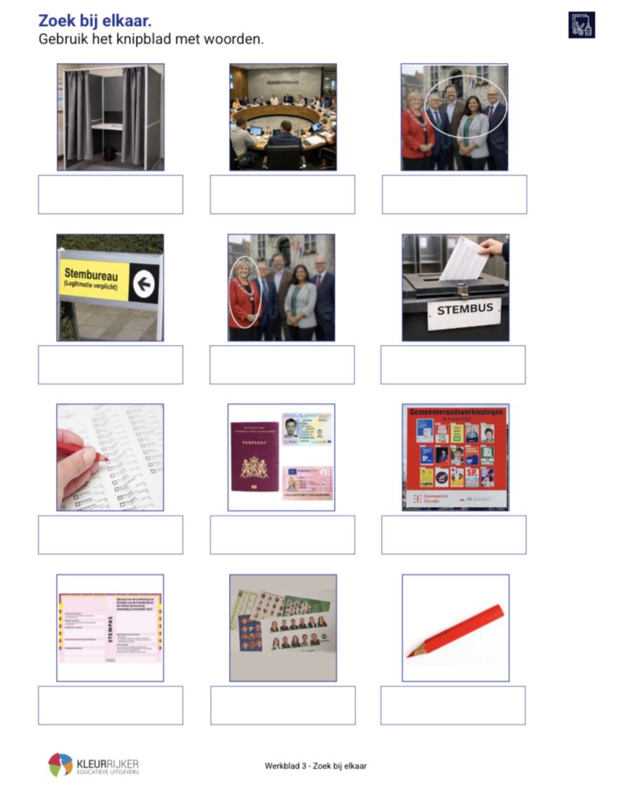 Werkblad met een knipopdracht